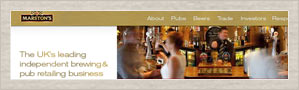 Marston's PLC website screenshot
